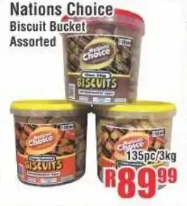 Devland Cash And Carry Nations Choice Biscuit Bucket Assorted 135pc/3kg offer