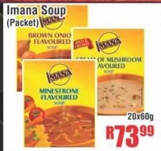 Devland Cash And Carry Imana Soup (Packet) 20x60g offer