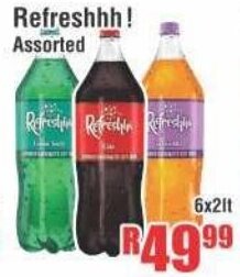 Devland Cash And Carry Refreshhh! Assorted 6x2lt offer