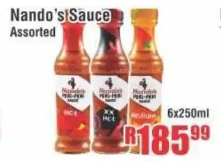 Devland Cash And Carry Nando's Sauce Assorted 6x250ml offer