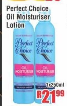 Devland Cash And Carry Perfect Choice Oil Moisturiser Lotion 1x250ml offer