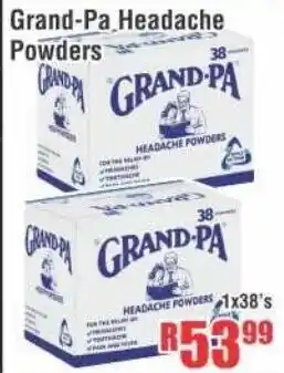 Devland Cash And Carry Grand-Pa Headache Powders 1x38's offer