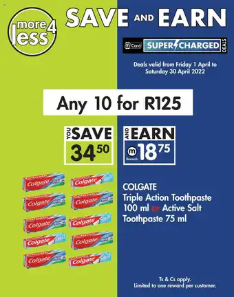 Makro Colgate Triple Action Toothpaste 100ml or Active Salt Toothpaste 75 ml offer
