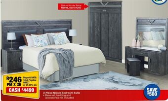 OK Furniture 3 piece nicole bedroom suite offer