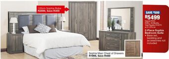 2 piece sophia bedroom suite