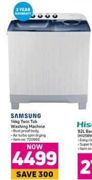 Game Samsung 14Kg Twin Tub Washing Machine offer