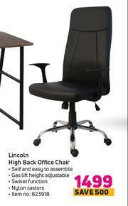 Game Lincoln High Back Office Chair offer