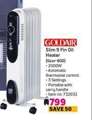 Goldair Slim 9 Fin Oil Heater GSOR-900 offer at Game