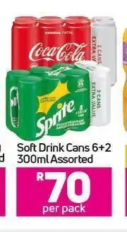 Game Soft Drink Cans Assorted 6 + 2-300ml Per pack offer