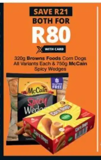 Checkers Browns Foods Corn Dogs 750g offer