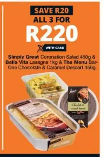 Checkers Simply Great Coronation salad 450g offer