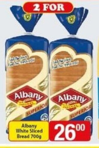 Albany White Sliced Bread 700g