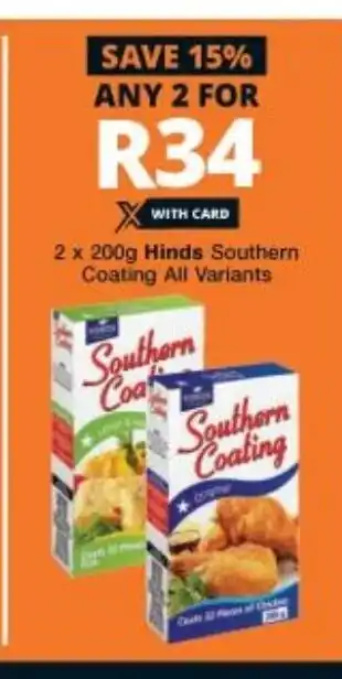 Checkers Hinds Southern Coating 2x200g offer