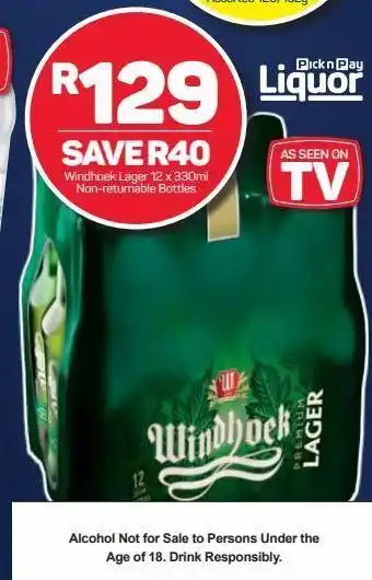 Pick n Pay Windhoek beer offer