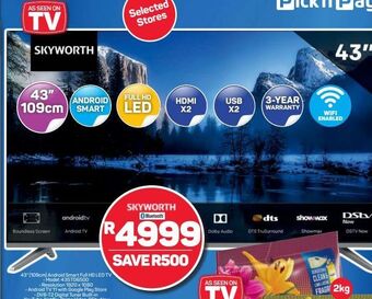 Pick n Pay Skyworth led tv 43" offer