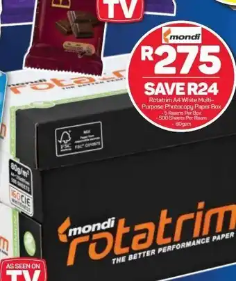 Pick n Pay Rotatrim photocopy paper box offer
