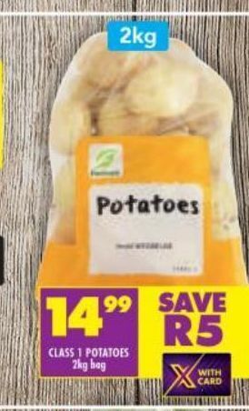 Shoprite Potatoes offer