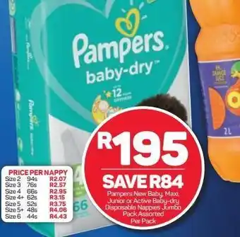 Pick n Pay Pampers diapers offer