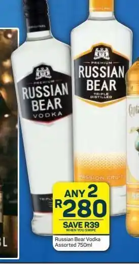 Pick n Pay Russian bear vodka 2 offer
