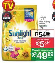 Spar Sunlight 2 In 1 Hand Washing Powder (Selected)-3kg offer