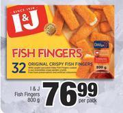 Spar I&J Fish Fingers-800g Per Pack offer