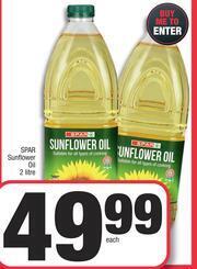 Spar Spar Sunflower Oil-2Ltr Each offer