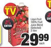 Spar Liqui Fruit 100% Fruit Juice Blend (Selected)-2Ltr Each  offer