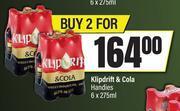 Spar Klipdrift & Cola Handies-For 2 x 6 x 275ml offer