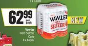 Vawter Hard Seltzer Cans-4 x 440ml Per Pack