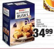 Spar Rusks (Selected)-450g/500g Each