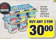 Spar Danone Nutriday Yoghurt (Selected)-For Any 2 x 6 x 100g offer