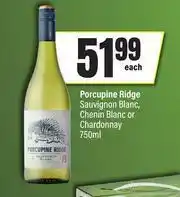 Spar Porcupine Ridge Sauvignon Blanc, Chenin Blanc Or Chardonnay-750ml Each offer