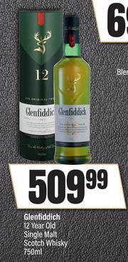 Spar Glenfiddich 12 Year Old Single Malt Scotch Whisky-750ml offer