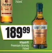 Spar Klipdrift Premium Brandy-750ml offer