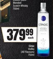 Ciroc Vodka (All Flavours)-750ml Each