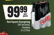 Red Square Energising (All Variants) Handies-6 x 275ml Per Pack