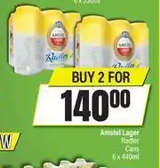 Spar Amstel Lager Radler Cans-For 2 x 6 x 440ml offer