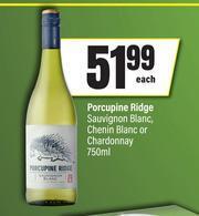 Porcupine Ridge Sauvignon Blanc, Chenin Blanc Or Chardonnay-750ml Each