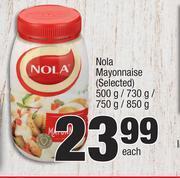 Spar Nola Mayonnaise (Selected)-500g/730g/750g/850g Each offer