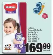 Spar Huggies Disposable Pants Jumbo Pack-Per Pack offer