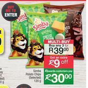 Spar Simba Potato Chips (Selected)-For Any 3 x 120g offer