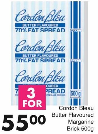 Save Cordon Bleu Butter Flavoured Margarine Brick 500g offer