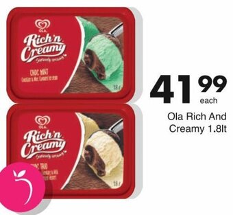 Save Ola Rich And Creamy 1,8lt offer