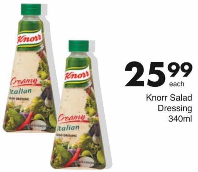 Knorr Salad Dressings 340ml offer at Save