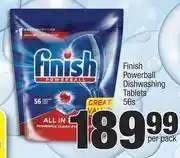 Finish Powerball Dishwashing Tablets-56s Per Pack