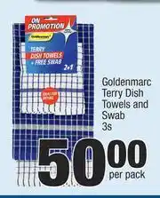 Spar Goldermarc Terry Dish Towels & Swab-3s Per Pack offer