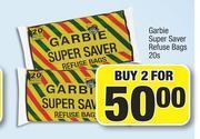 Garbie Super Saver Refuse Bags-For 2 x 20s