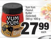 Spar Yum Yum Peanut Butter (Selected)-380g/ 400g Each offer