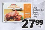 Spar Spar Butcher's Best Bacon (Selected)-200g Each offer