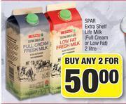 Spar Spar Extra Shelf Life Milk (Full Cream Or Low Fat)-For Any 2 x 2Ltr offer